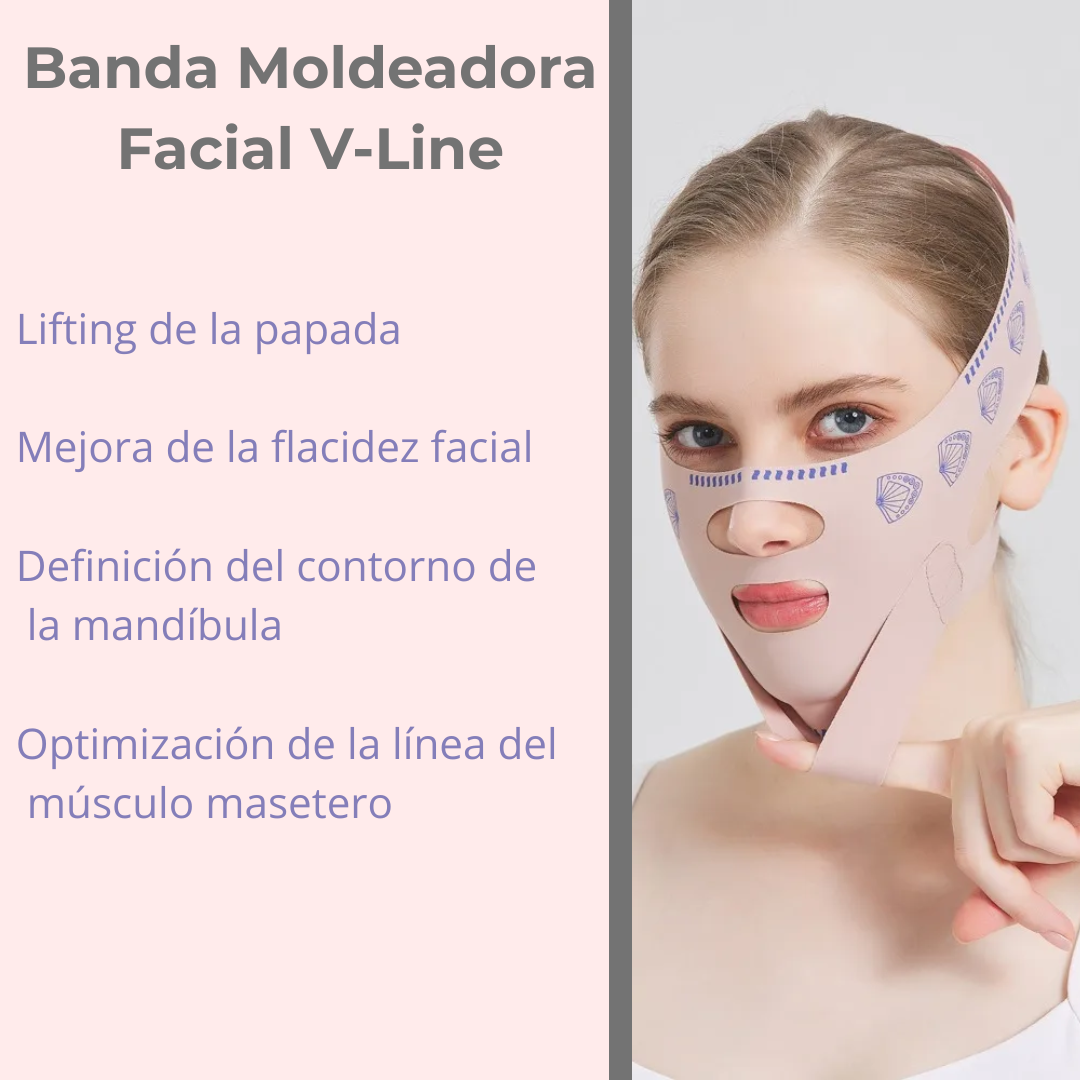 Banda Moldeadora Facial V-Line – Redefine el Contorno y Eleva la Barbilla