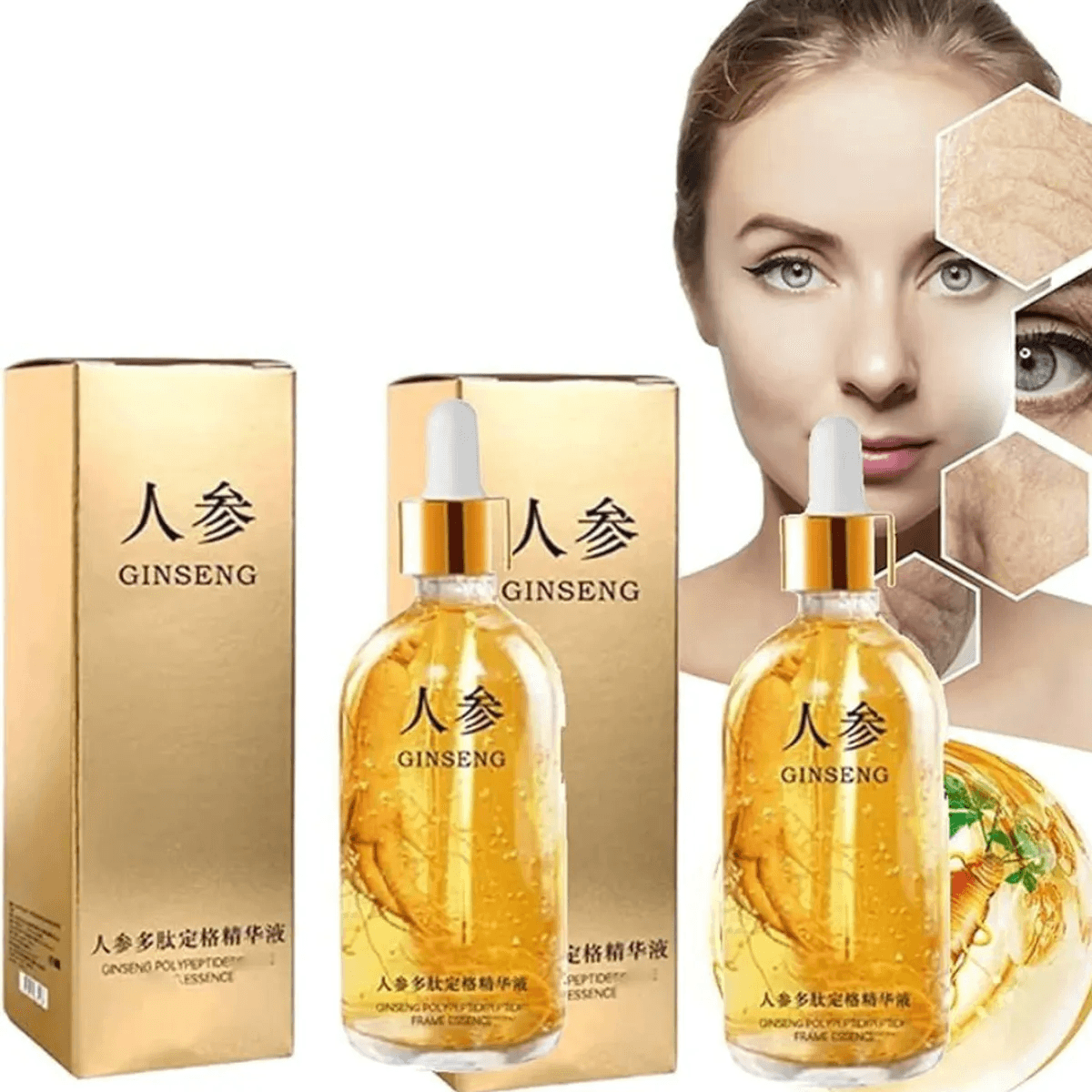 Lumini Ginseng - Sérum Anti-Edad con Ginseng Dorado, Ácido Hialurónico, Polipéptidos y Niacinamida